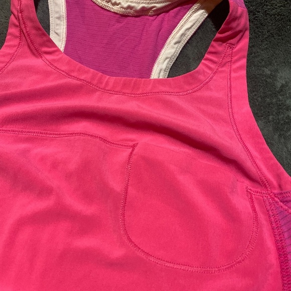 Bright Pink Lululemon Tank with Open Back - Picture 4 of 4